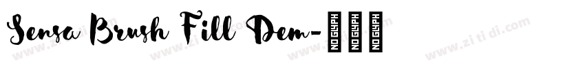 Sensa Brush Fill Dem字体转换